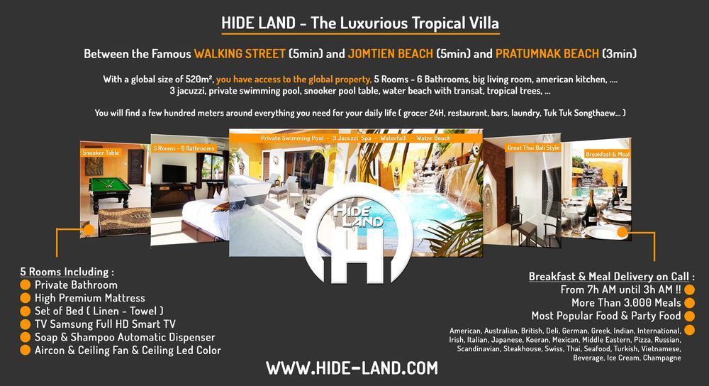 Hideland - The Luxury Tropical Villa Pattaya ภายนอก รูปภาพ